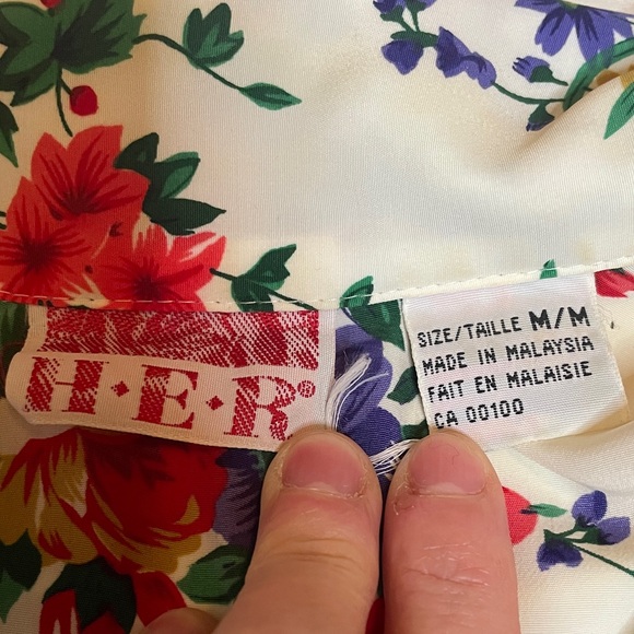 Vintage Autumn floral pattern short sleeve blouse - Picture 10 of 12